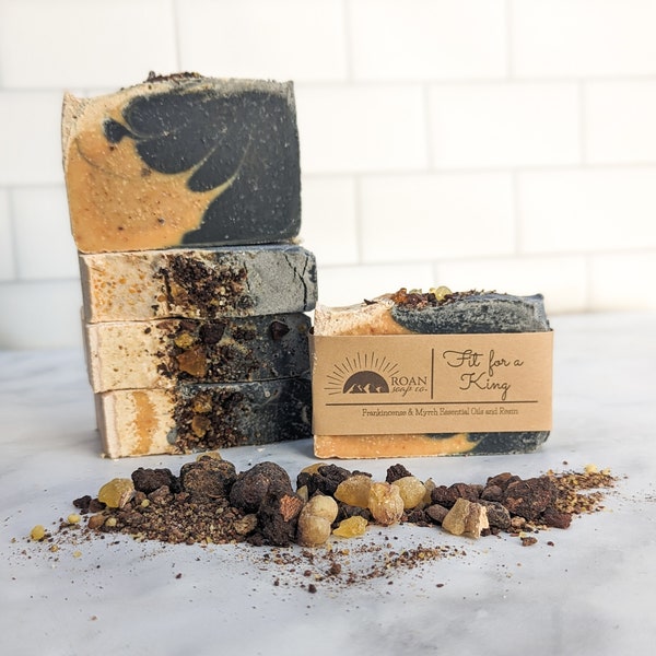 Fit for a King Soap-Frankincense and Myrrh Soap-Handmade Soap-Artisan Soap-Cold Process Soap-All Natural Soap