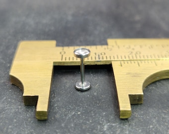 Threadless Surgical Steel Labret Bar Blank: 18 Gauge, 3mm, Push Pin