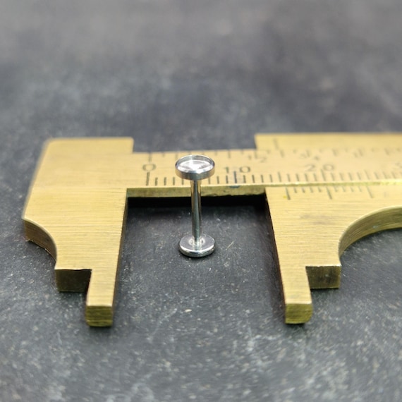 Threadless Surgical Steel Labret Bar Blank: 18 Gauge, 3mm, Push Pin