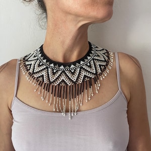Monochrome Silver Goddess Pachamama Necklace