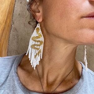 Snake Medicine Goddess Beaded Earrings