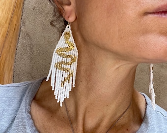 Snake Medicine Goddess Beaded Earrings