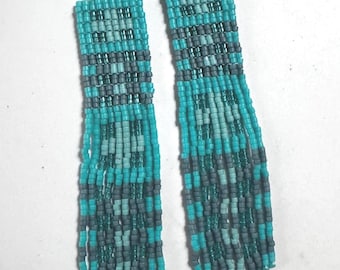 Ocean Sky Shimmer Mayan MicroBead Earrings