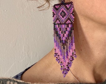 Violet Goddess Pachamama Earrings