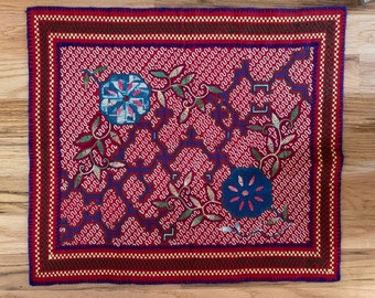 Shipibo Tapestry Icaros Floral Visionary Hand Embroidered Woven Altar Cloth