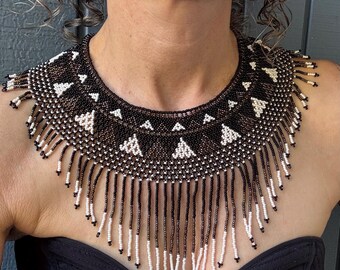 Crème Black Bronze Mayan Goddess Pachamama Necklace