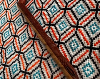 Tepi Carved Snake Wooden Palo Sangre and Palo Santo from Peru for Rapé