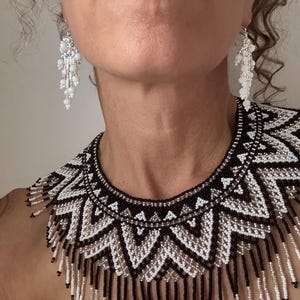 Monochrome Silver Goddess Pachamama Necklace
