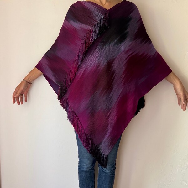 Bamboo Needlework Poncho Dress (Color Options)