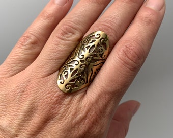 Nouveau Floral Stencil Ring