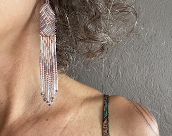 Desert Dusk Mayan MicroBead Earrings