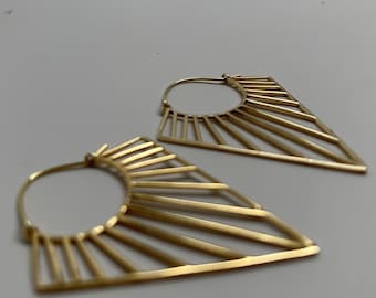 Sun Ray Pyramid Earrings
