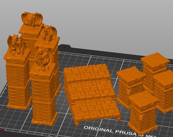 Pillars & Stairs | Terrain | STL Files