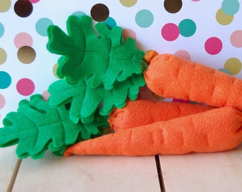 Felt Carrots, Spring Toy, Summer Toy, Toy Garden, Felt Food, Play Food, Felt Garden, Felt Play Carrot, Gifts for Kids
