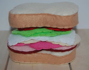 Felt Sandwich, Felt Food, Spring Toy, Summer Toy, Pretend Play, Felt Play Food, Play Kitchen Set, Gift for Kids