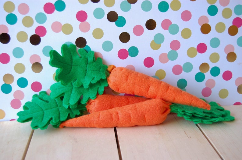 Felt Carrots Easter Bunny Easter Basket Easter Toys Easter 