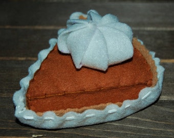 Felt Pumpkin Pie Slice, Spring Toy, Summer Toy, Felt Food, Felt Pie, Felt Play Food, Felt Food, Gift for Kids