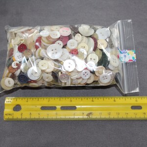 Mixed Assorted Vintage Buttons 8 oz. Grab Bag Vintage Buttons image 9