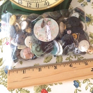 Mixed Assorted Vintage Buttons 8 oz. Grab Bag Vintage Buttons image 5