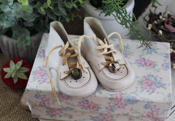 Pair Of Vintage Baby Shoes Vintage Nursery Decor … - image 1