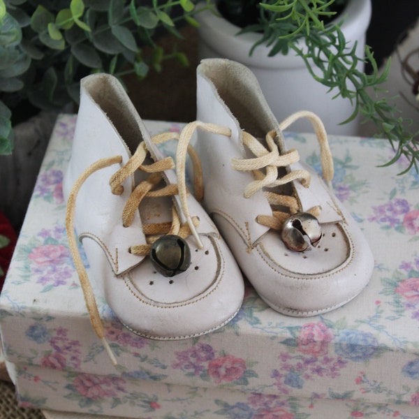 Pair Of Vintage Baby Shoes Vintage Nursery Decor Vintage Nursery Vintage baby Shoes Chapman's Baby Shoes