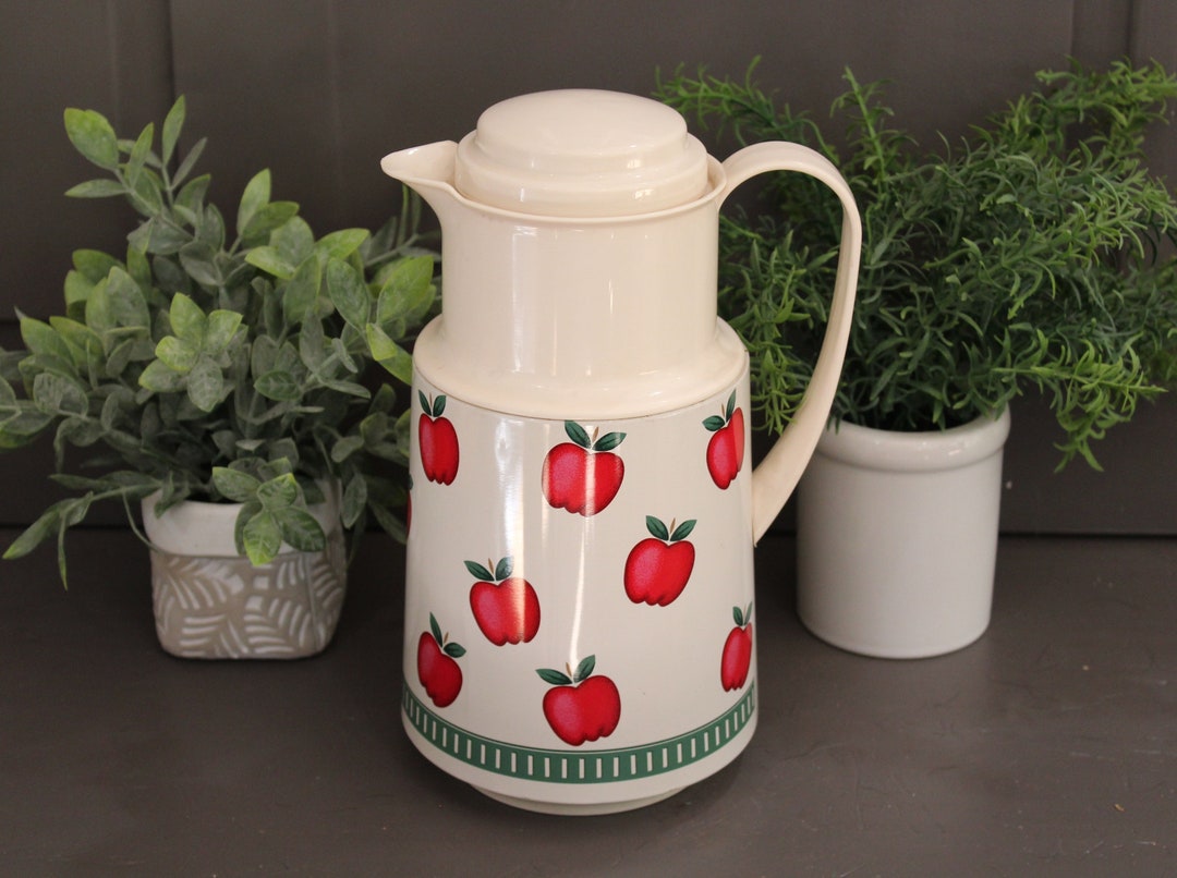 Vintage Thermos Coffee Carafe Apples Etsy