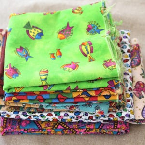 lot Of Colorful  Fabric Scraps Remnants 1 Pounds