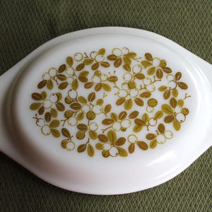 Vintage Verde Olive Green 1 1/2 Quart Casserole Lid Only  943-C Replacement Lid Verde Pyrex