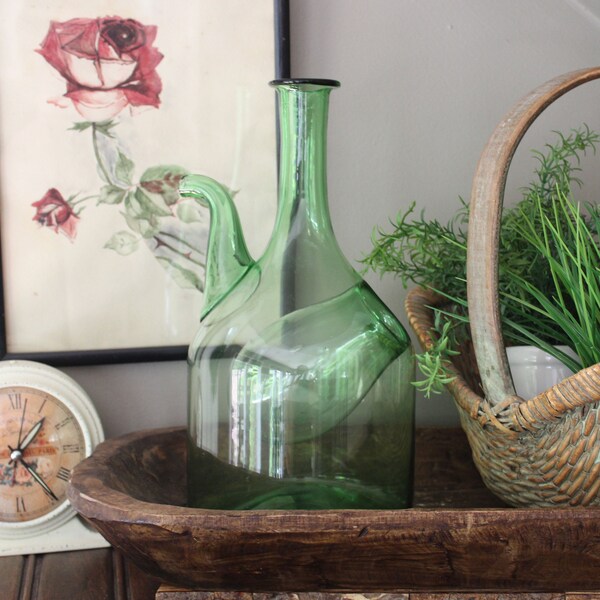 Vintage Italian Handblown Glass Wine Chiller Bottle