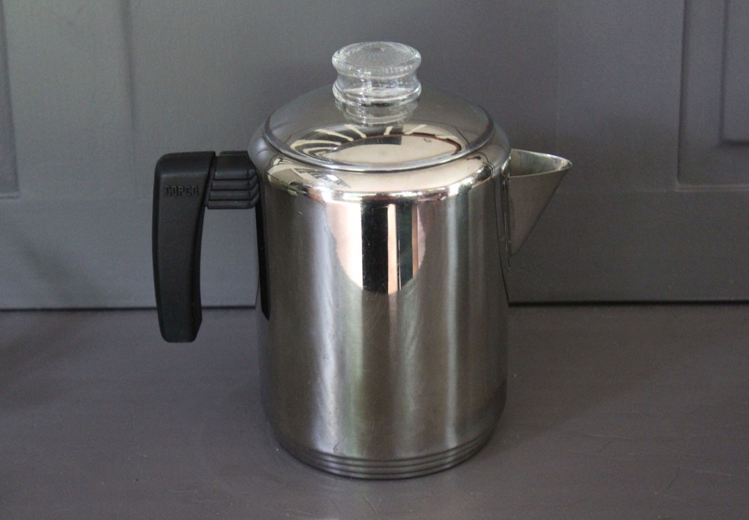 Vintage Copco Stovetop Percolator Coffee Pot Stainless Steel Etsy