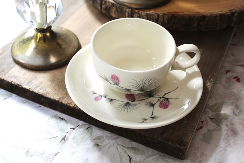 Vintage Allegheny Ware Wild Clover Cup And Saucer Set Tea Cup