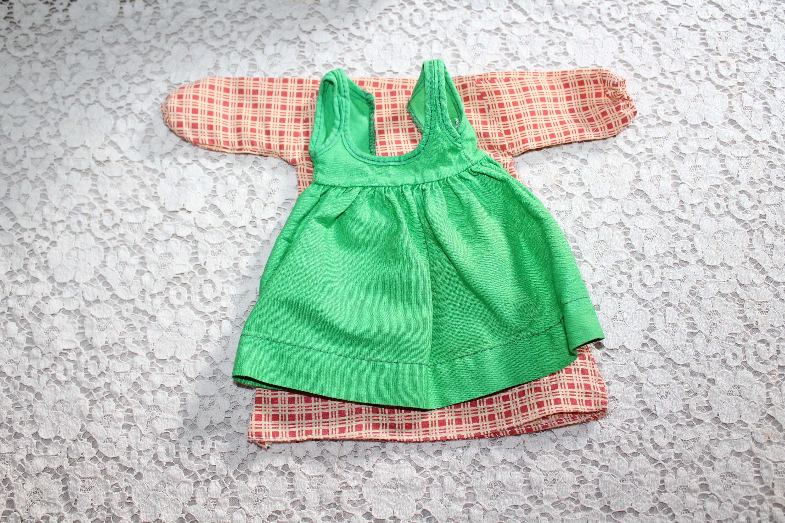 Vintage Doll Clothes Doll Smaller Thinner Handmade Two Piece Etsy