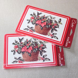 Dos paquetes de 15 tarjetas postales de felicitación navideñas vintage