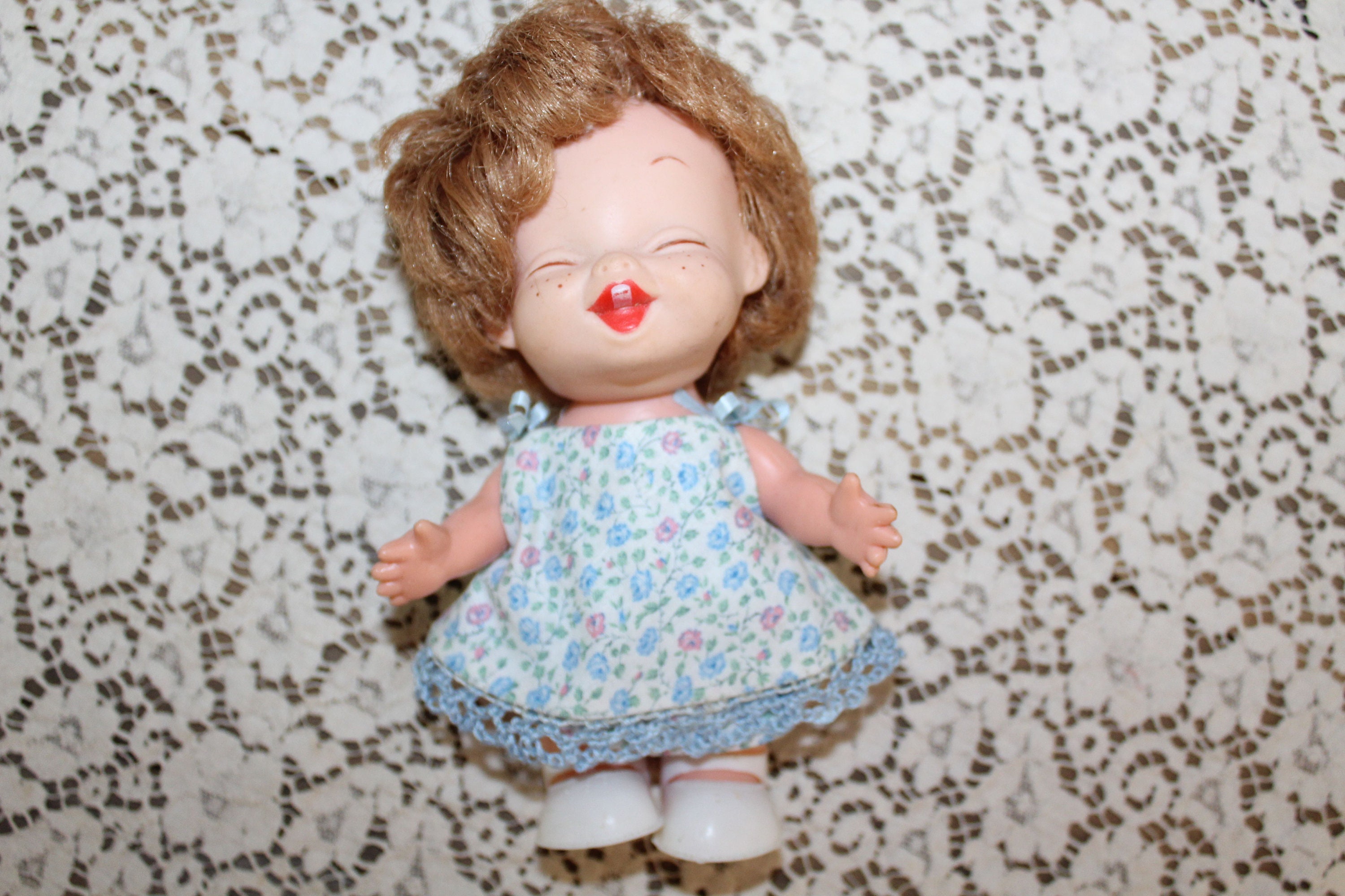 Vintage Laughing Doll Smiling Happy Doll Sweet Laughing Doll Etsy