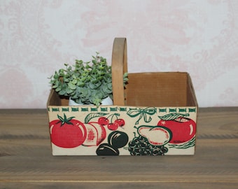 Vintage Cardboard Farm Produce Basket