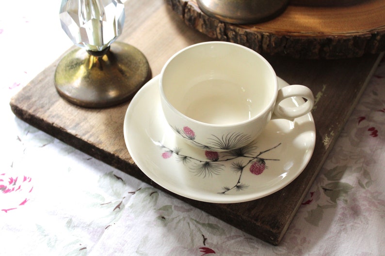 Vintage Allegheny Ware Wild Clover Cup And Saucer Set Tea Cup