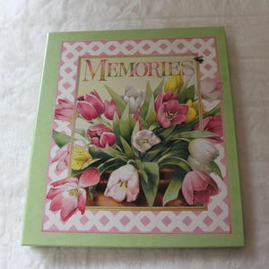 Vintage Old Stock Hallmark Scrapbook Photo Album With Box &quot;Memories&quot; Memory Book