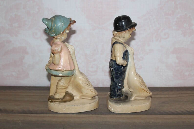 Vintage Boy & Girl Chalk Ware Figurines Boy and Girl With Etsy