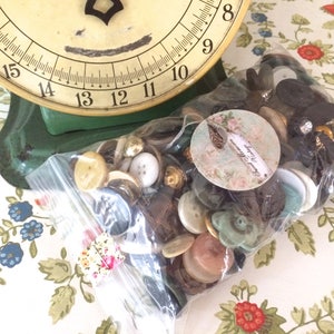 Mixed Assorted Vintage Buttons 8 oz. Grab Bag Vintage Buttons image 3