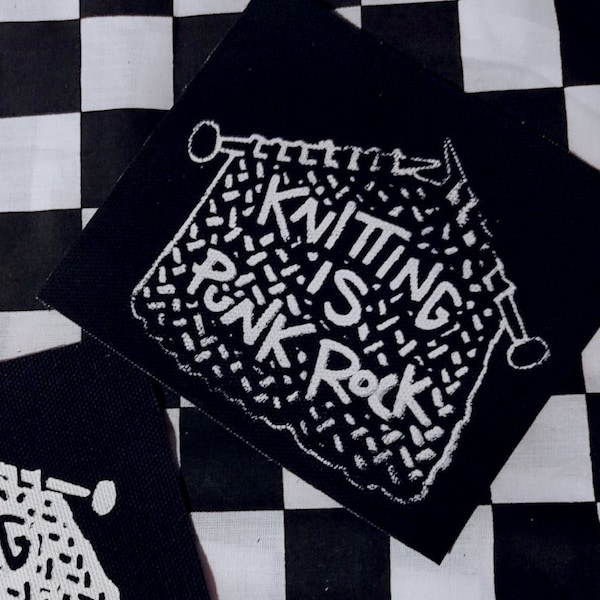 Knitting Is Punk DIY PUNK PATCH