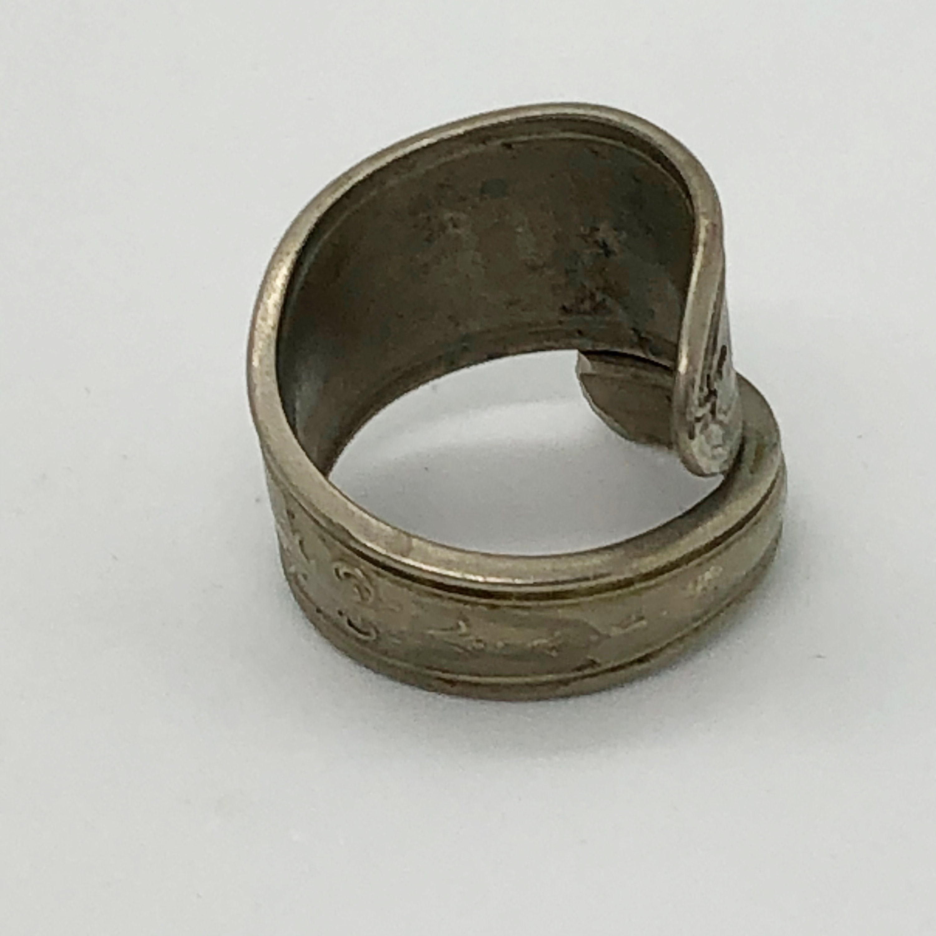 Silver Plated Spoon/utensil Ring Size 10 Vintage Utensil Etsy UK