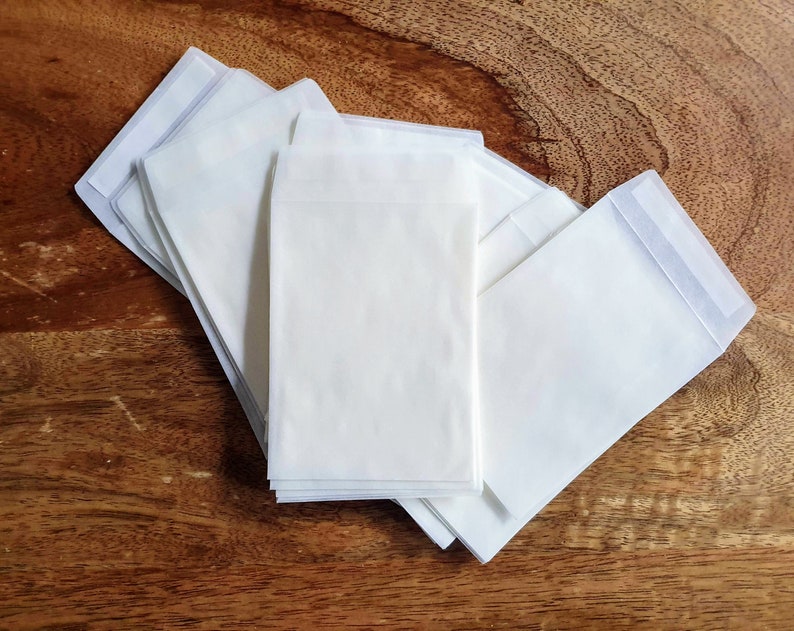 Set of 25 100 Glassine Confetti Envelopes off White Peel & Etsy UK