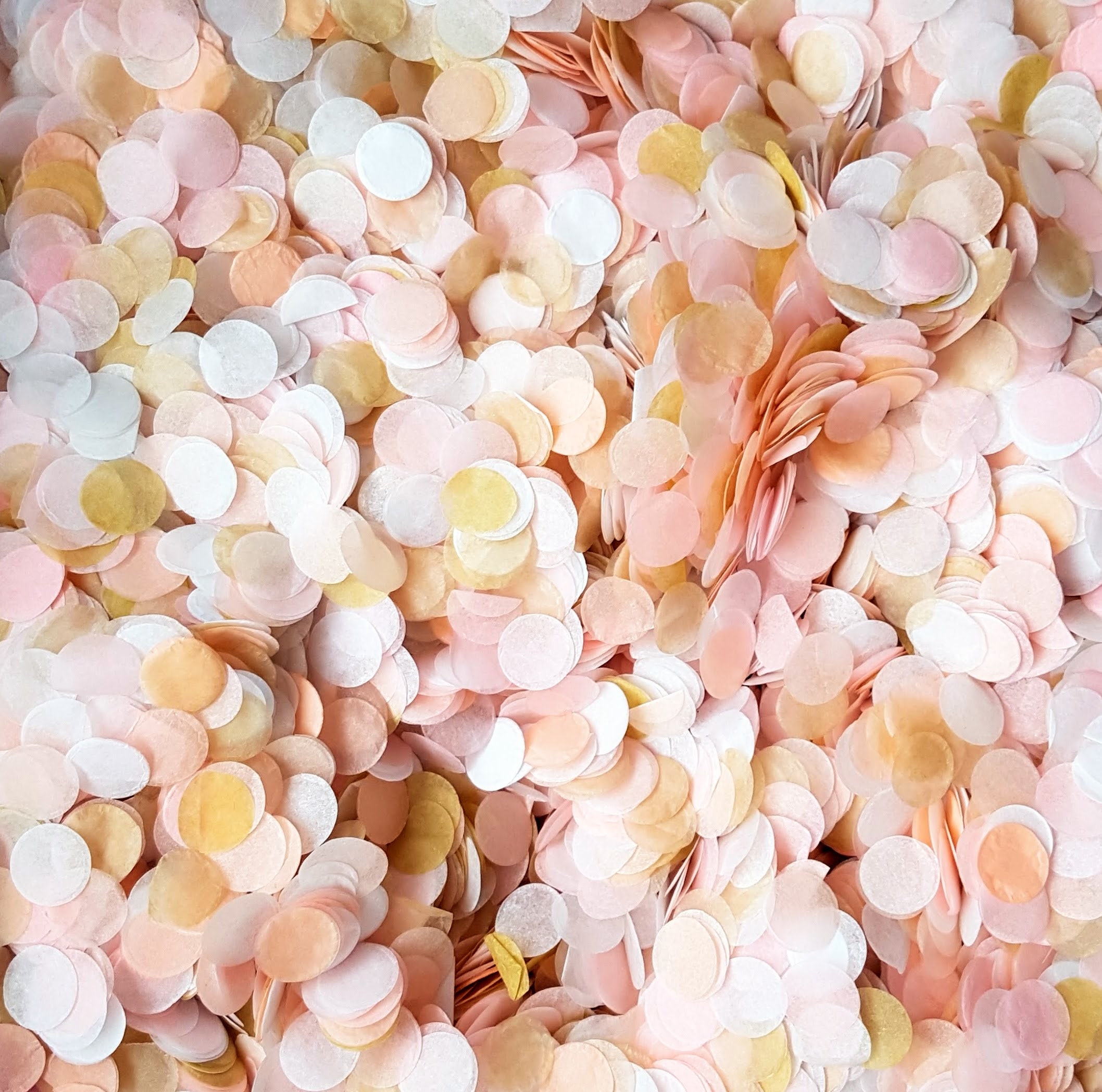 Biodegradable Confetti - Dusty Pink Blush, Peach, Gold & White 