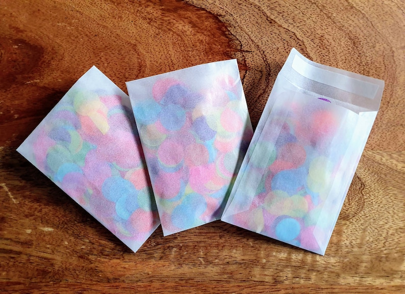 Set of 25 100 Glassine Confetti Envelopes off White Peel & Etsy UK