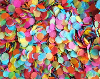 Biodegradable Confetti - Bright Rainbow Confetti Mix perfect for Carnival/Festival Theme Weddings - Bulk Party Confetti