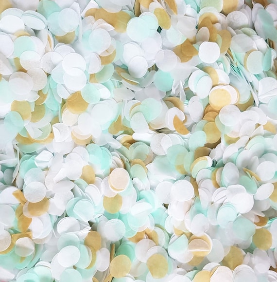 Mint Green Wedding Confetti – Biodegradable Paper Circles