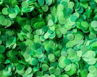 Tropical Green Biodegradable Confetti Circles