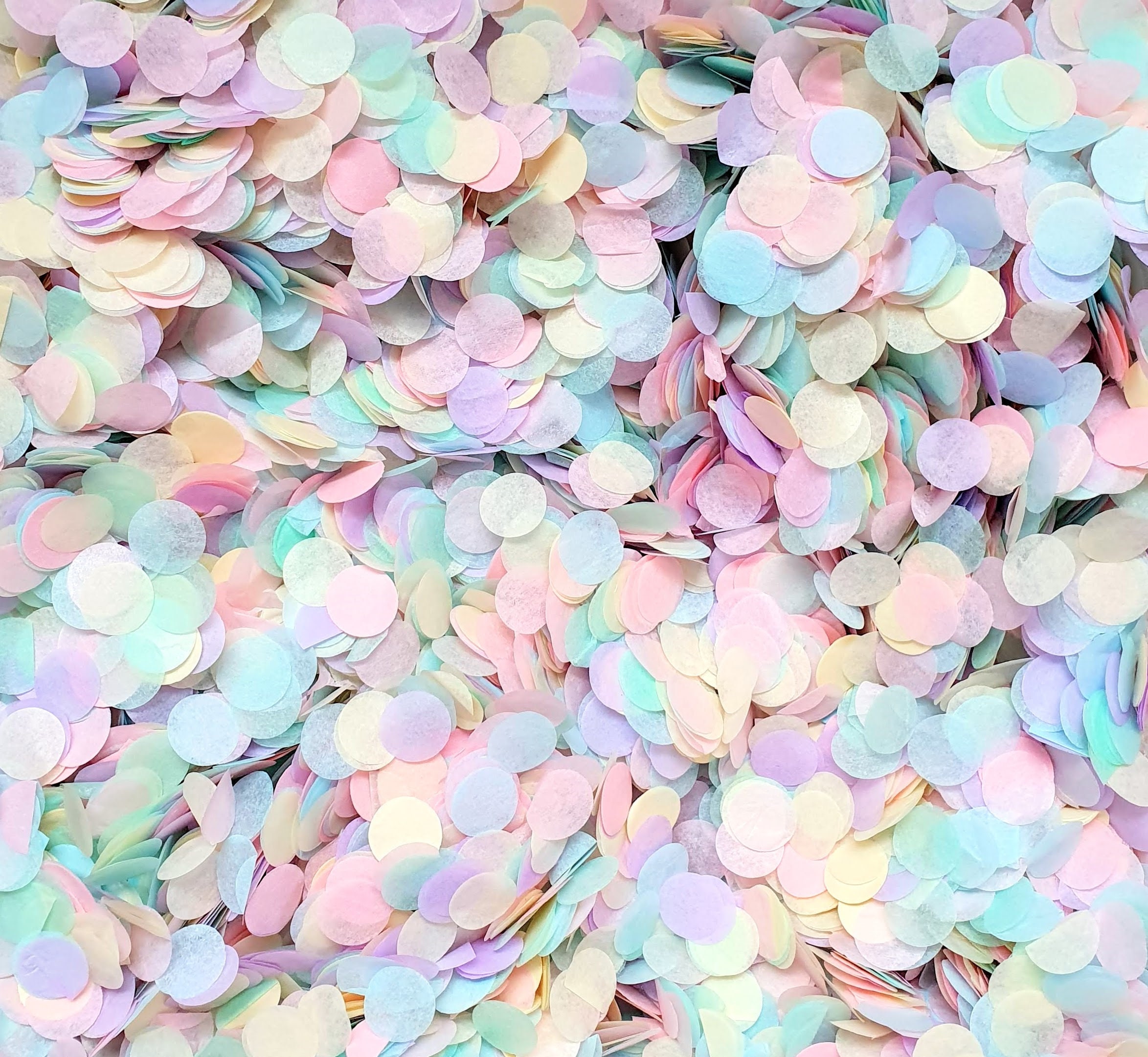 Biodegradable Confetti - Pastel Rainbow Wedding Confetti Mix, Baby 