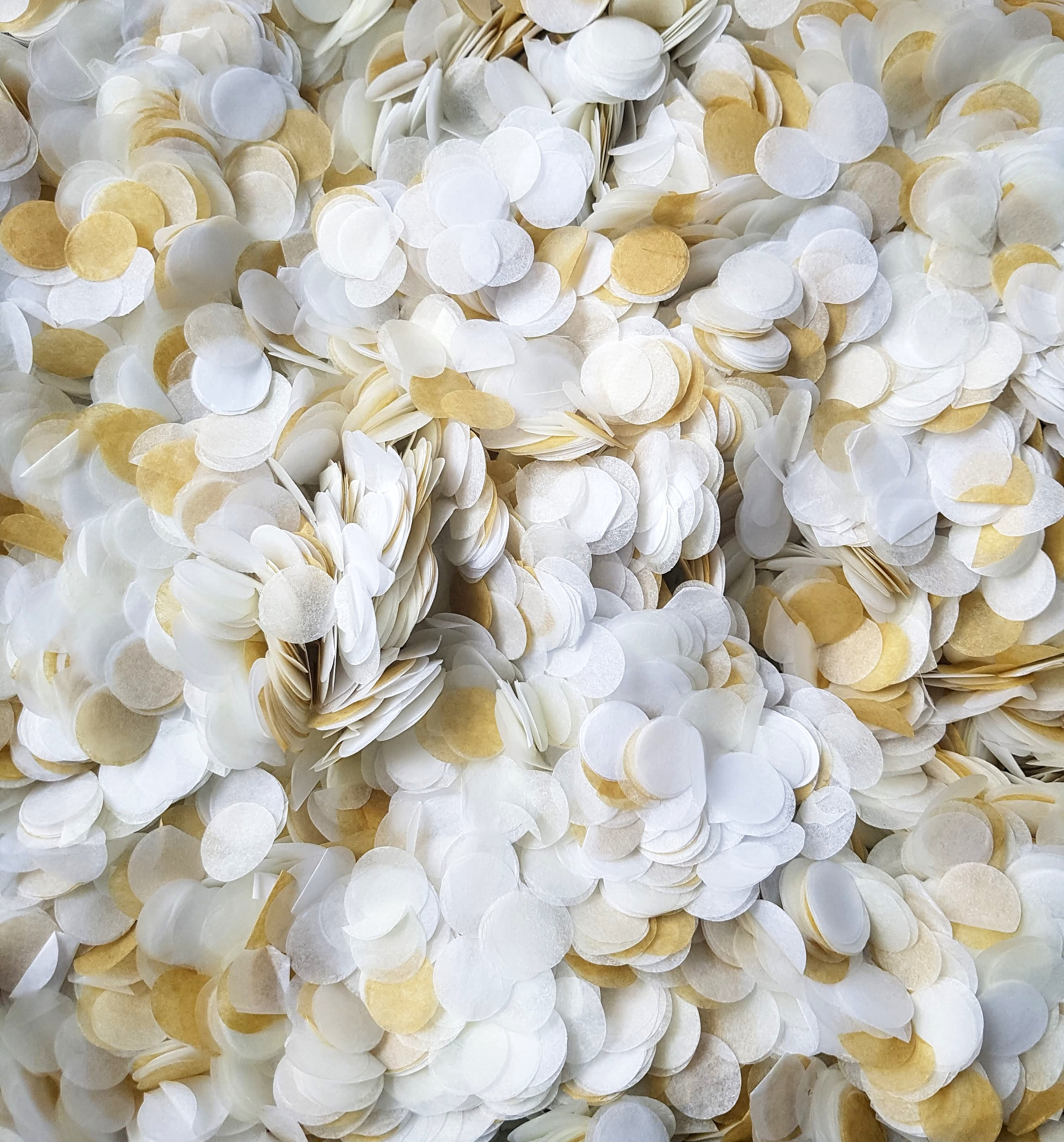 Bulk Biodegradable Wedding Confetti White Gold & Etsy UK