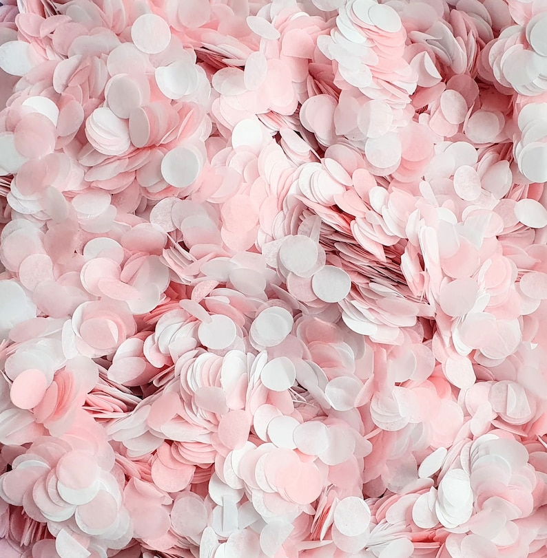 Biodegradable Wedding Confetti Baby Pink & White Confetti Etsy UK